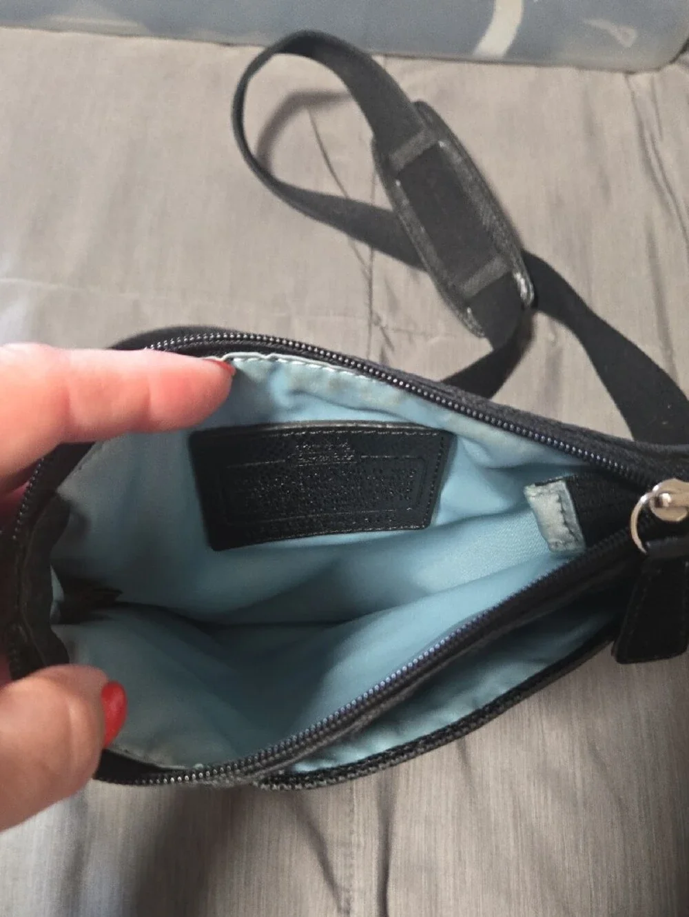 Coach Black Signature Canvas Messenger Crossbody